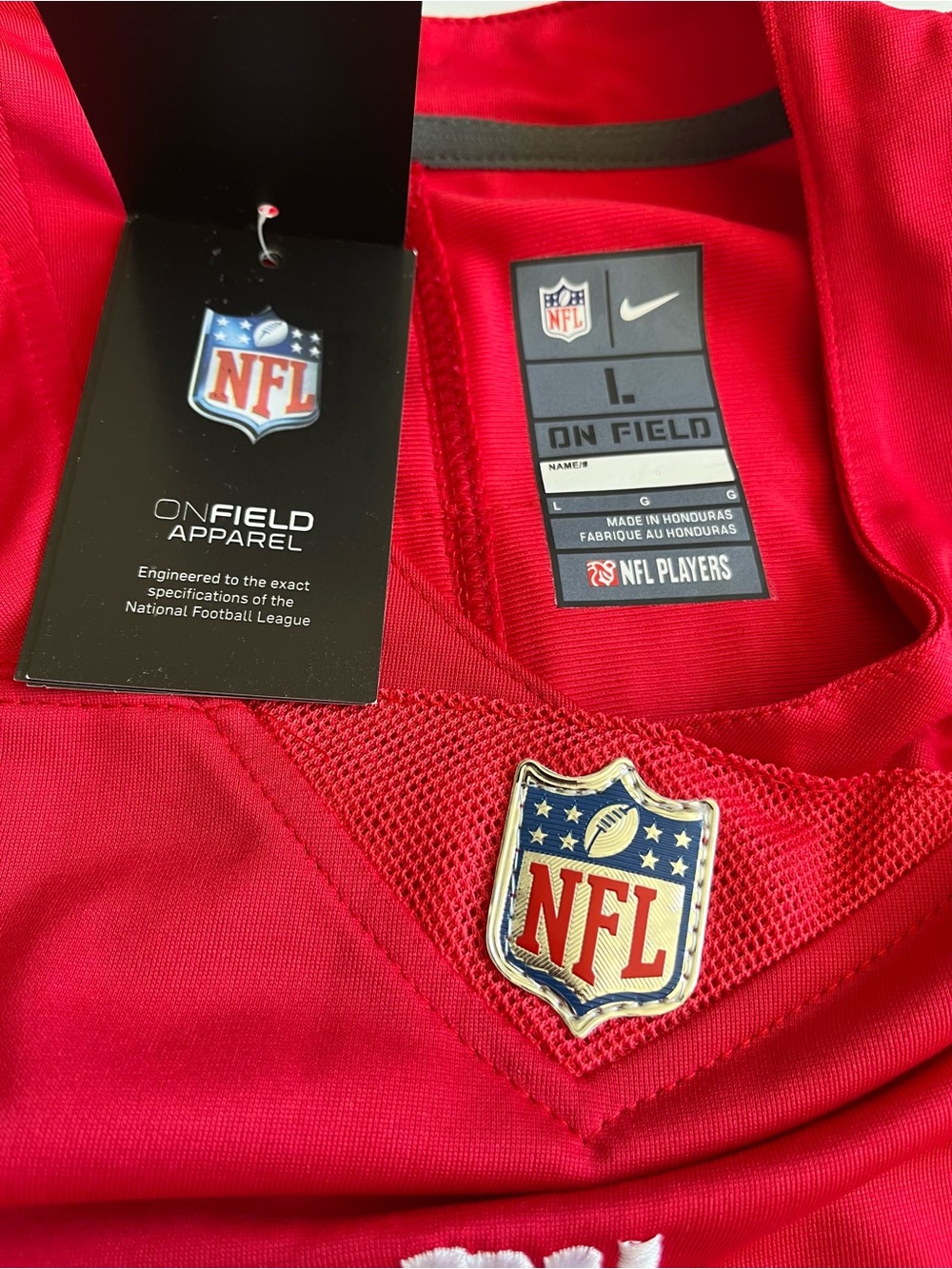 Nike NFL New York Giants Daniel Jones #8 Red Alternate Jersey Size Large NWT